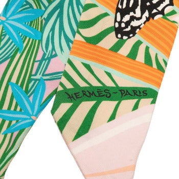 Hermes Herms Twilly Jaguar Quetzal Scarf