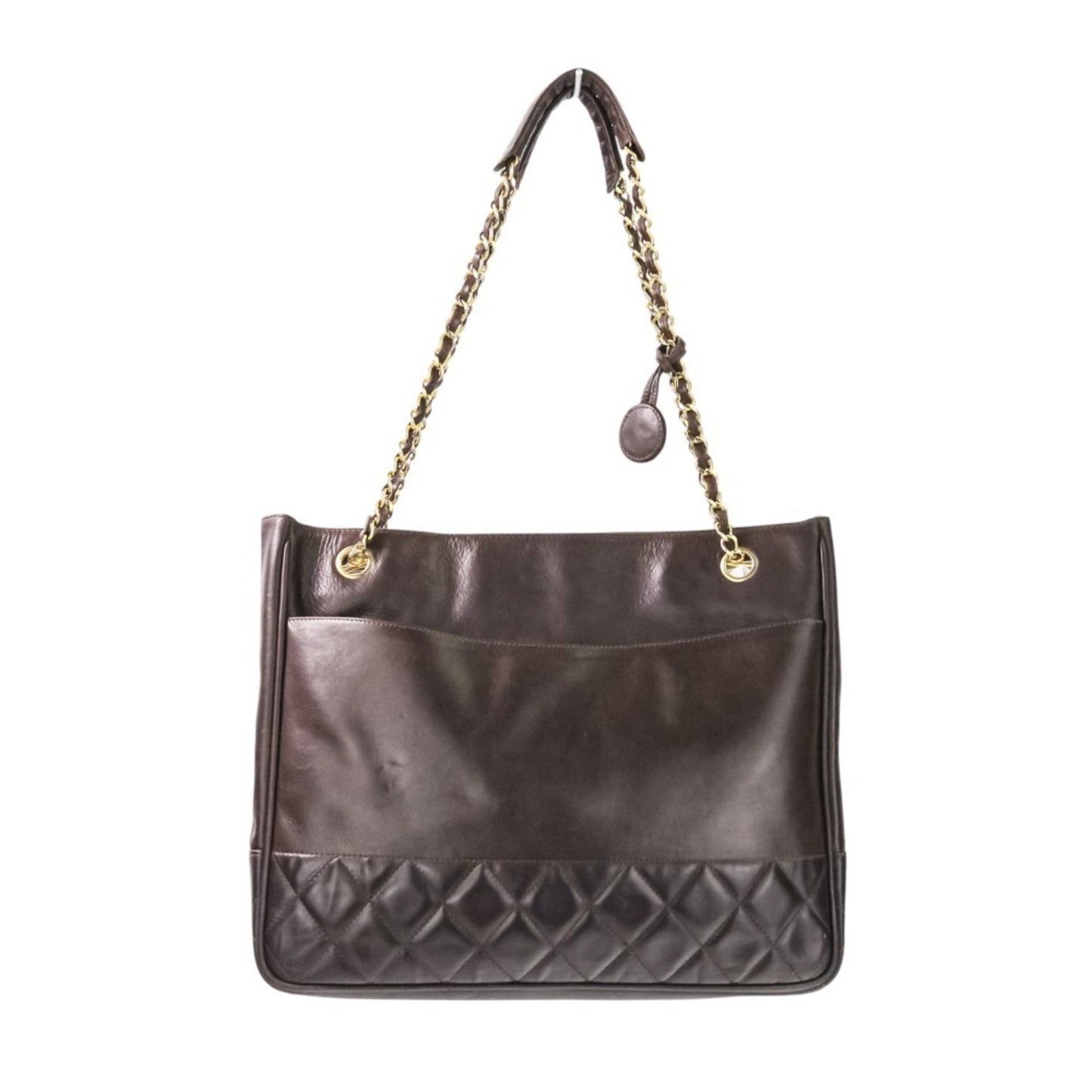 Chanel Matelasse Leather Chain Shoulder Bag In Brown