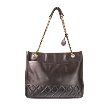 Chanel Matelasse Leather Chain Shoulder Bag In Brown