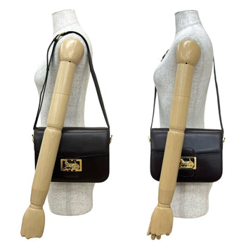 Celine Carriage Leather Shoulder Bag/Pochette/Sacoche In Brown