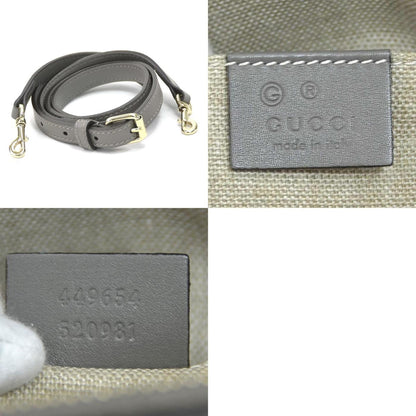 Gucci Micro Guccissima Leather Handbag Shoulder Bag In Gray And Gold