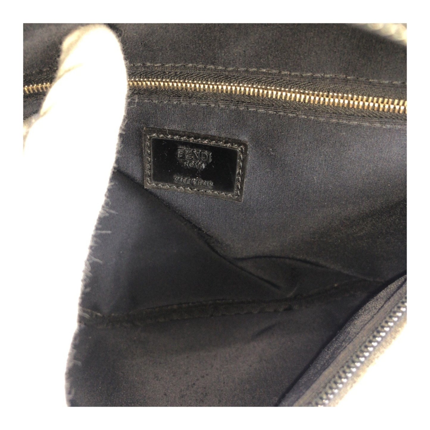 Fendi Zucca Pattern Brown Canvas With Gold Hardware