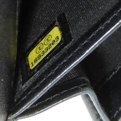 Chanel Coco Mark Silver Hardware Long Wallet Grained Calfskin