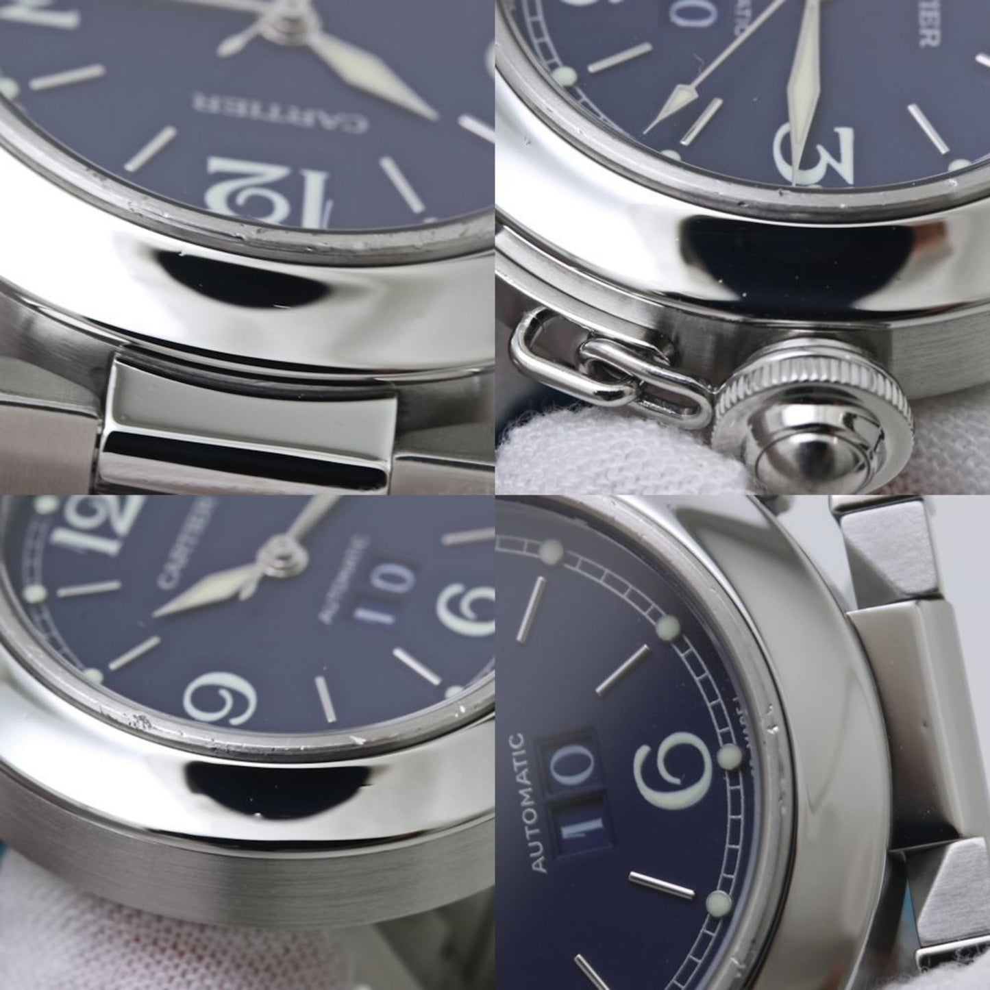 Cartier Pasha C Big Date W31047M7 Navy Watch For Men And Women