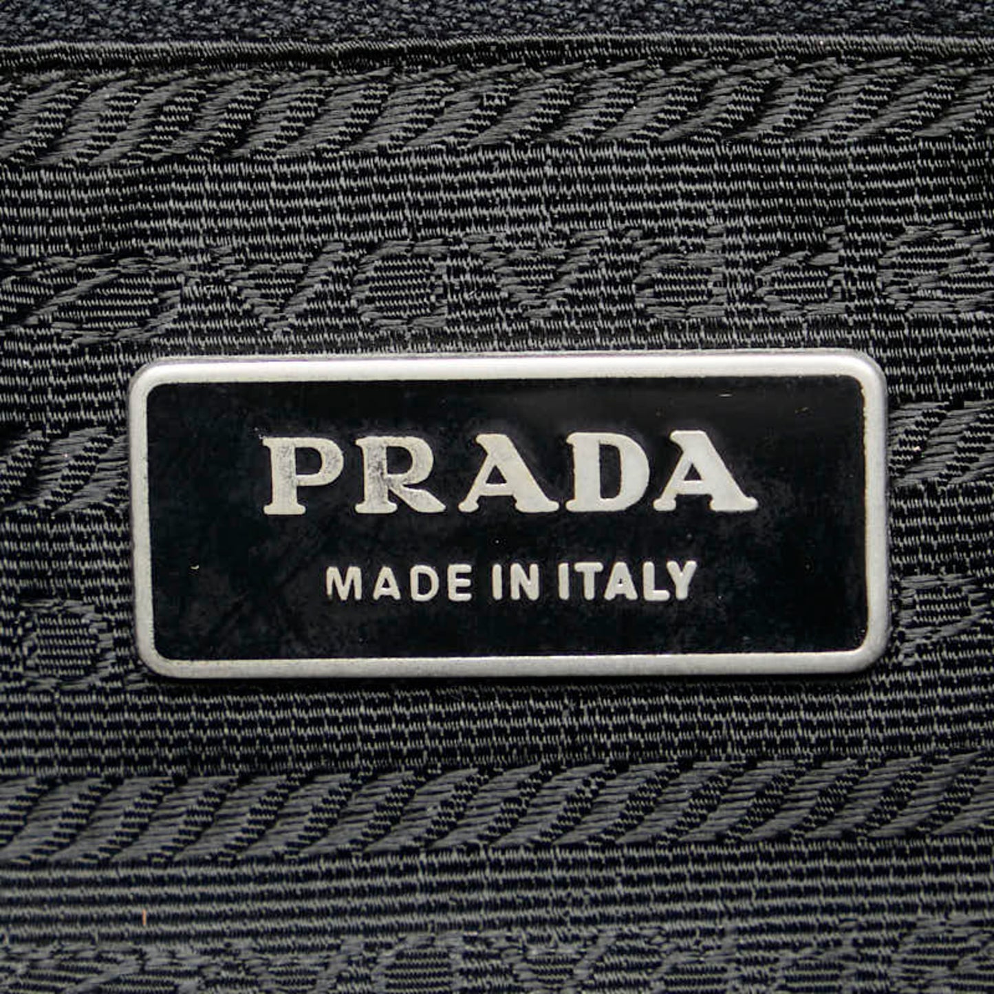 Prada Tessuto Shoulder Bag With Triangle Logo Plate