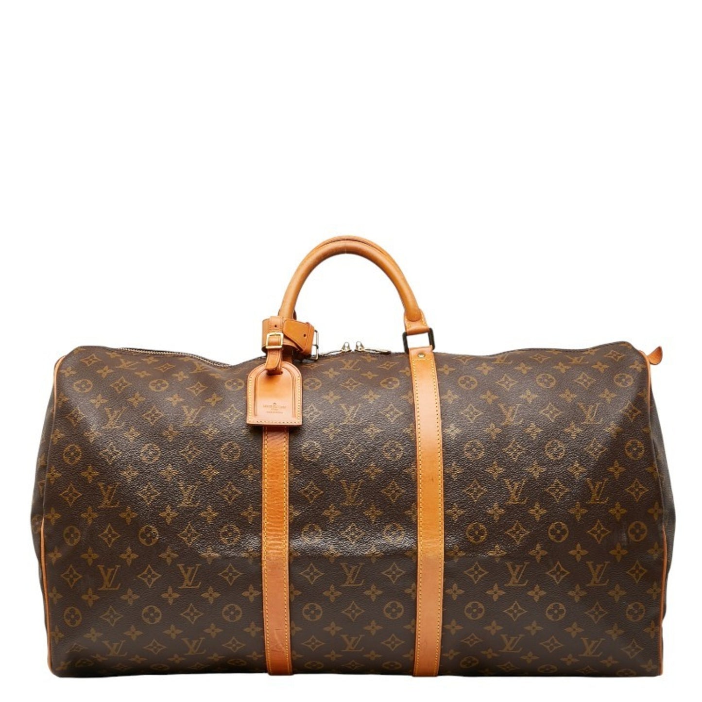 Louis Vuitton Monogram Keepall 60 Boston Bag/Travel Bag M41422 Brown Leather