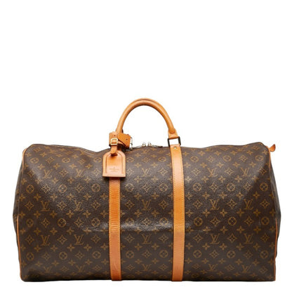 Louis Vuitton Monogram Keepall 60 Boston Bag/Travel Bag M41422 Brown Leather