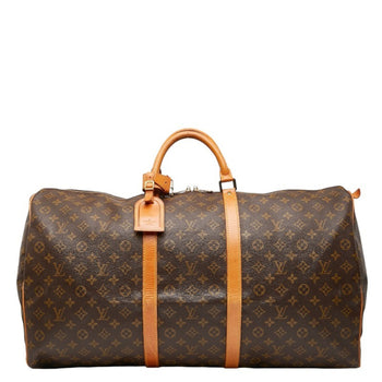 Louis Vuitton Monogram Keepall 60 Boston Bag/Travel Bag M41422 Brown Leather