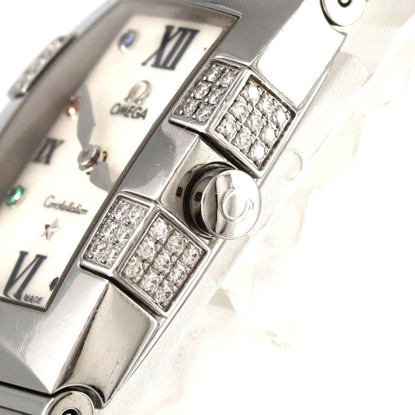 Omega Constellation Quadrella D-8P 1585.79 Stainless Steel Quartz Watch