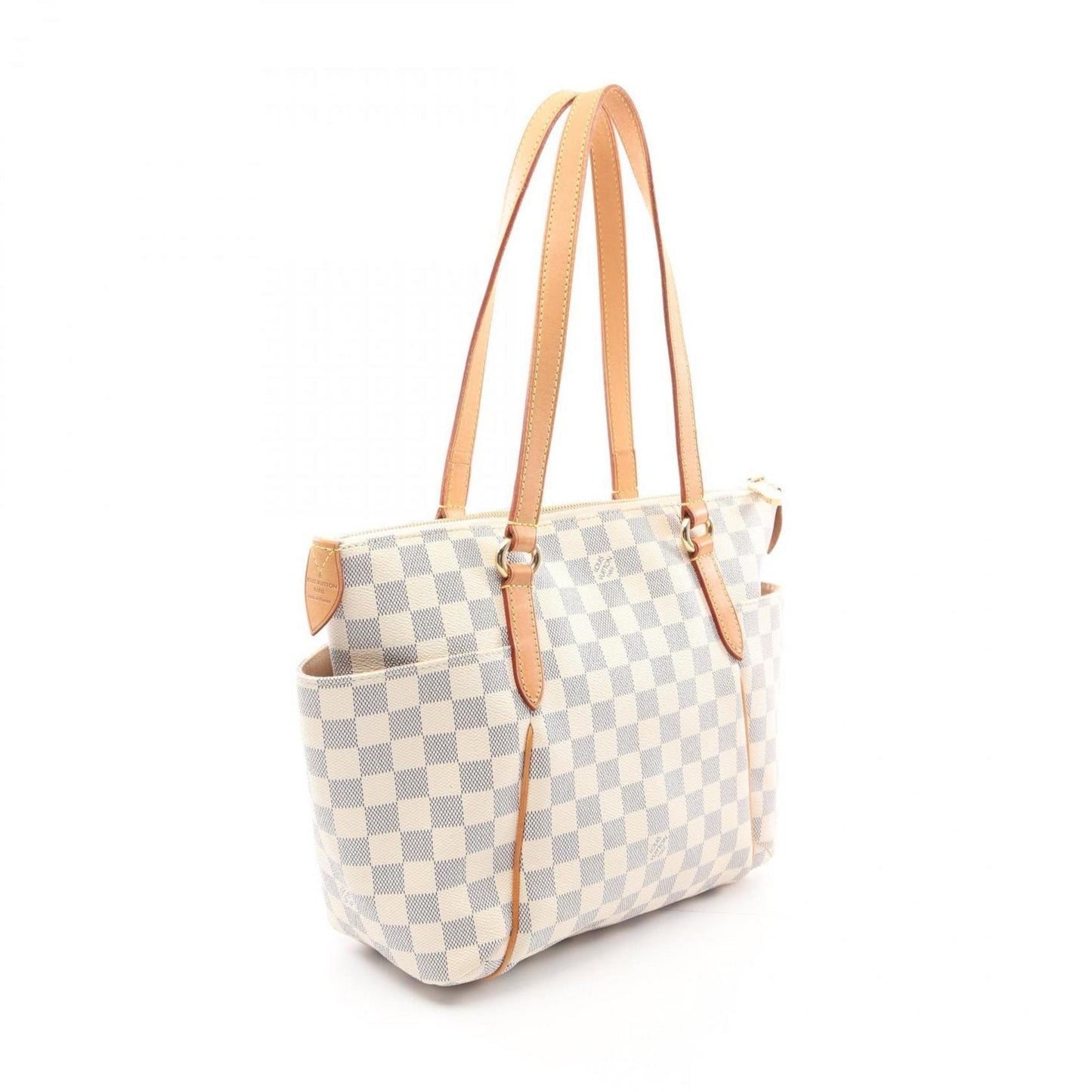 Louis Vuitton Louis Vuitton Totally Pm Tote Bag Coated Canvas Leather Damier Azur