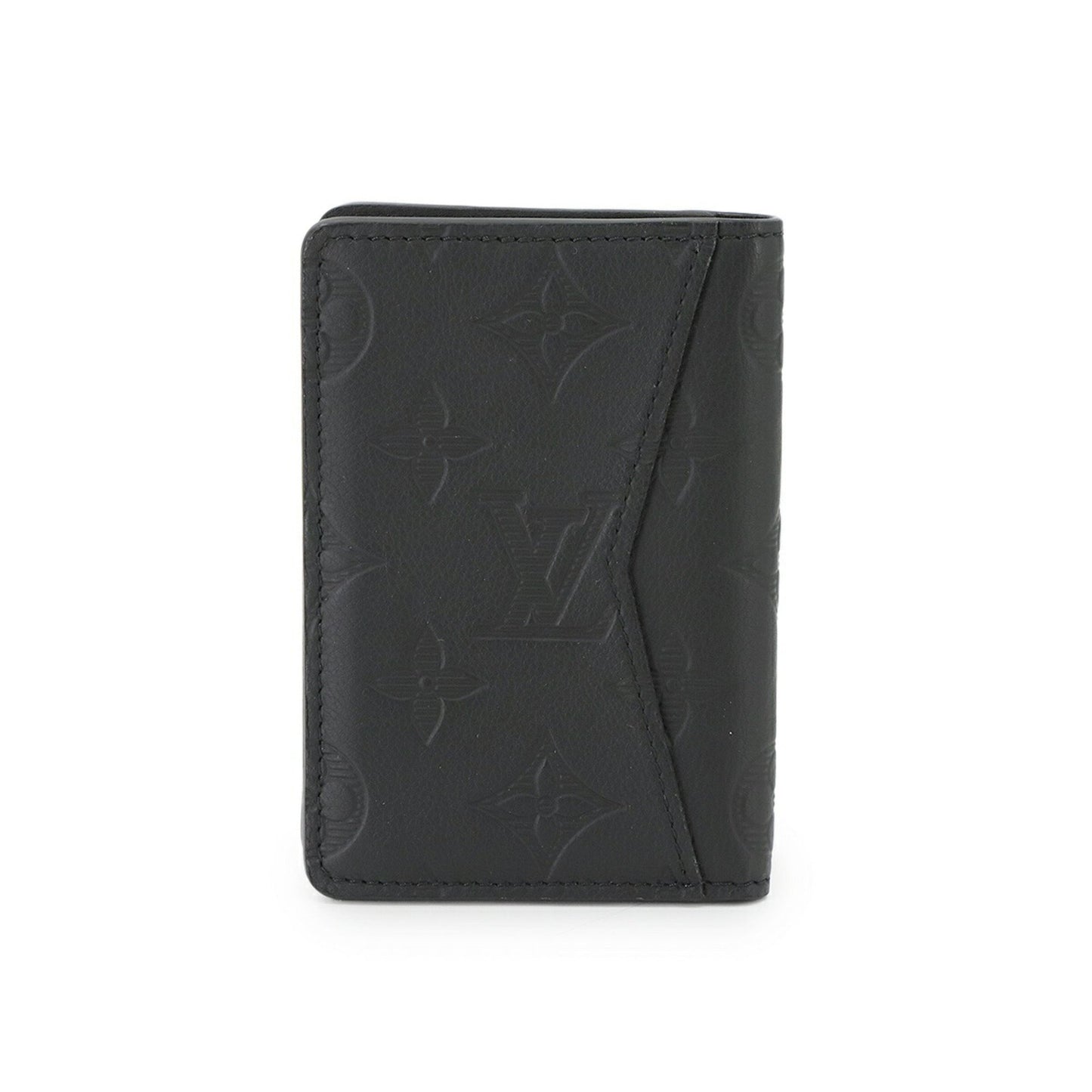 Louis Vuitton Monogram Shadow Organizer De Poche Card Case In Black Leather With Rfid Holder