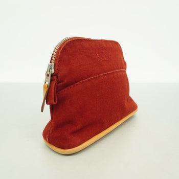 Hermes Bolide Pouch Canvas Red