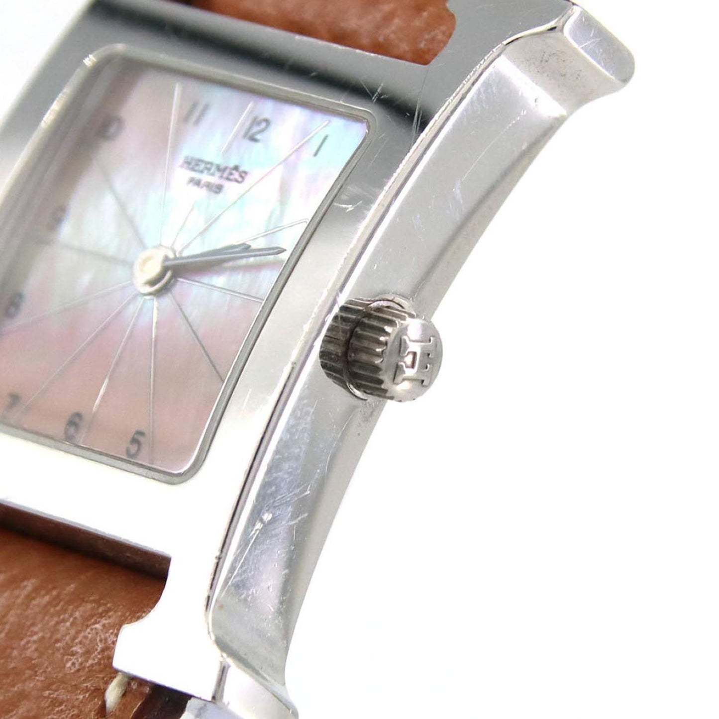 Herms H Watch Hh1.210 Ss Quartz Wristwatch