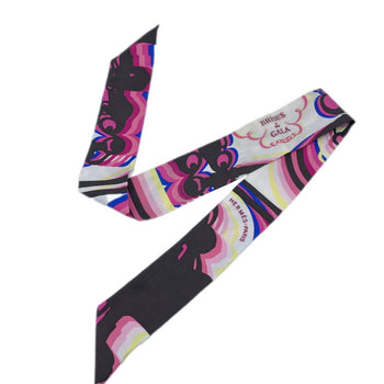 Hermes Twilly Scarf Brides Gala Silk Pink Brown Blue Collar Bag Accessory