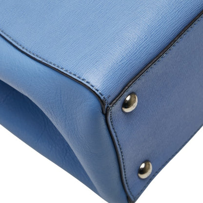 Fendi Petit Toujours Handbag/Shoulder Bag 2Way 8Bh253 Light Blue Leather