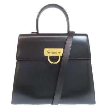 Salvatore Ferragamo Gancini Hardware 2-Way Handbag In Calfskin