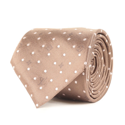 Louis Vuitton Monogram Dot Silk Cravate Bronze Tie For Men