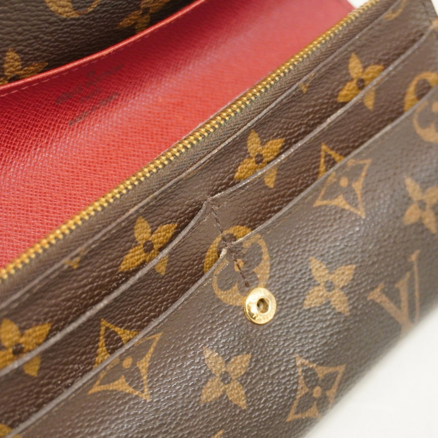 Louis Vuitton Monogram Portefeuille Emilie Long Wallet M60136 Brown Rouge