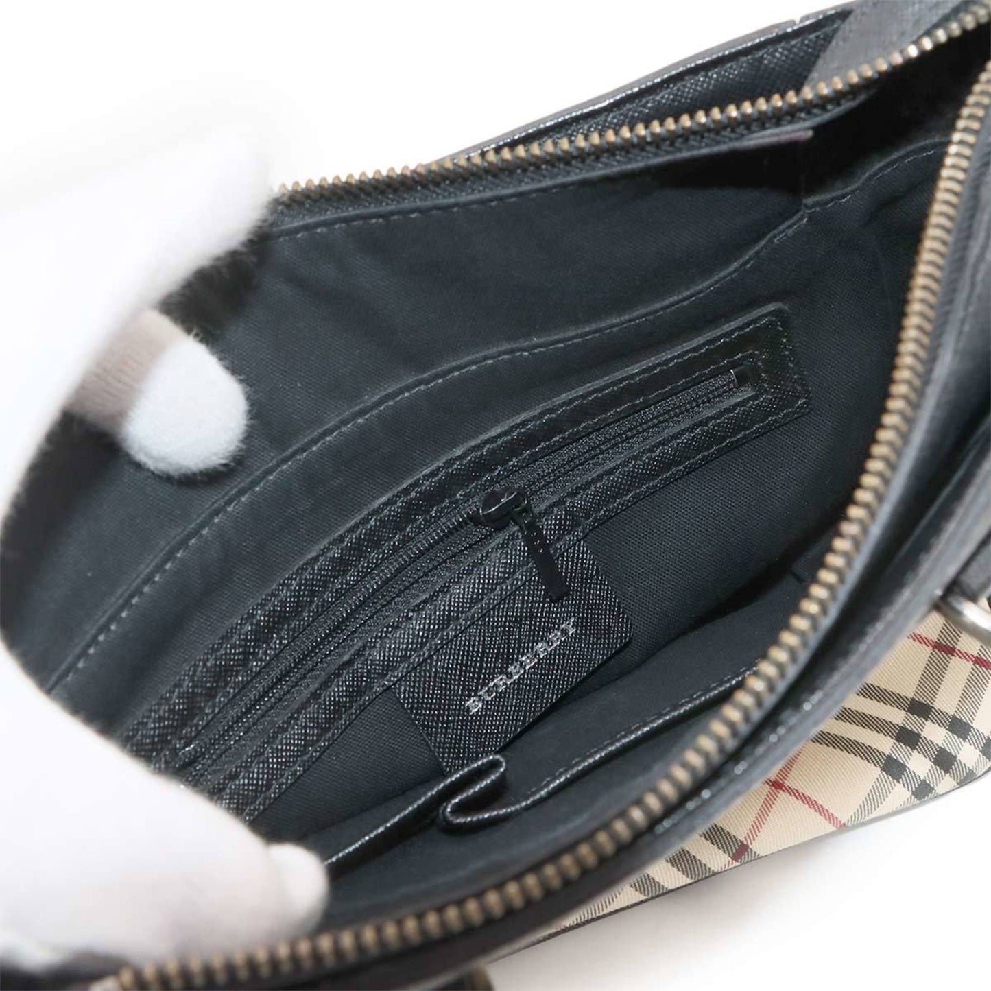 Burberry Nova Check Handbag In Canvas And Leather