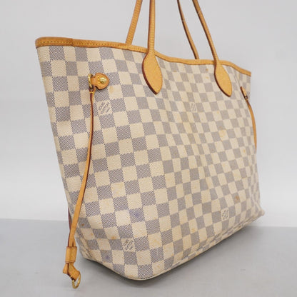 Louis Vuitton Damier Azur Neverfull Mm Tote Bag N51107 White