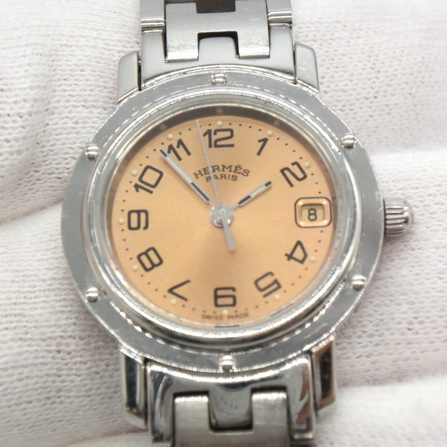 Hermes Clipper Cl4.210 Quartz Watch In Stainless Steel