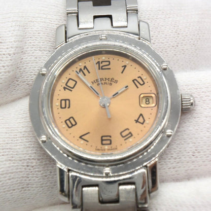 Hermes Clipper Cl4.210 Quartz Watch In Stainless Steel