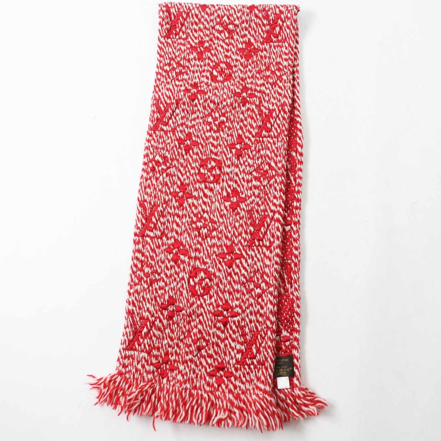 Louis Vuitton M70424 Echarpe Logomania Mix Wool And Silk Knit Scarf With Fringe