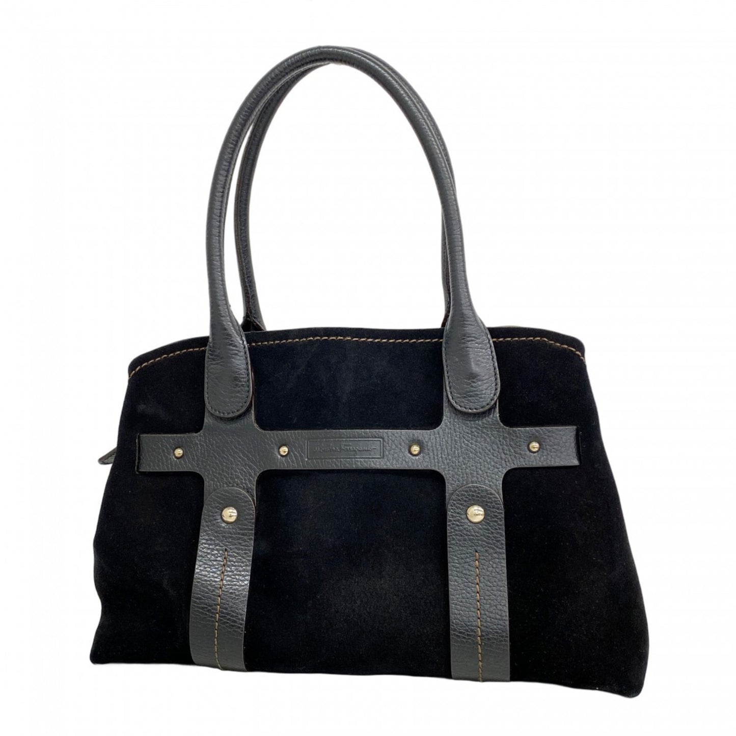 Salvatore Ferragamo Handbag In Black Suede