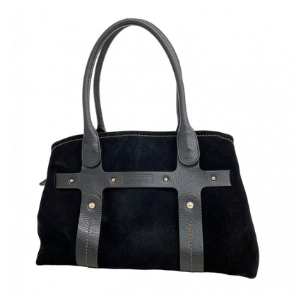 Salvatore Ferragamo Handbag In Black Suede