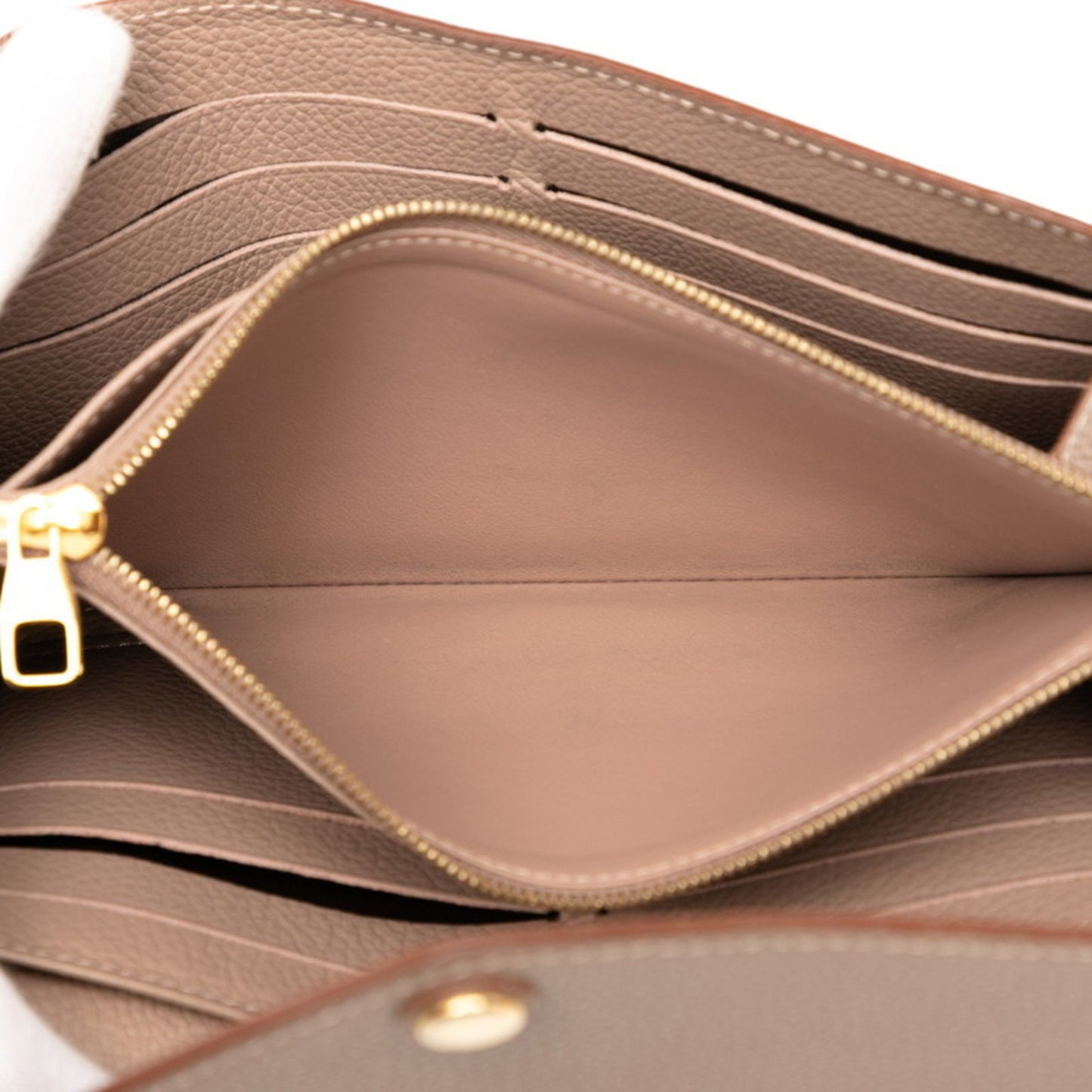 Louis Vuitton Monogram Empreinte Portefeuille Sarah Long Wallet M63465 Vison Greige Leather