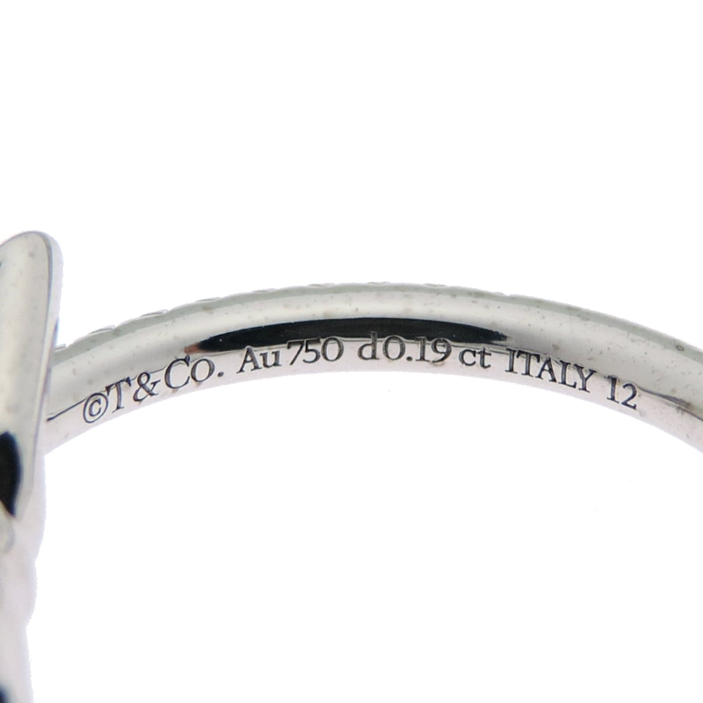 Tiffany Knot Diamond Women'S Ring In 750 White Gold