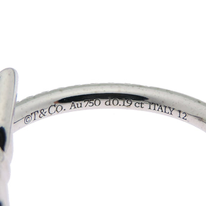 Tiffany Knot Diamond Women'S Ring In 750 White Gold