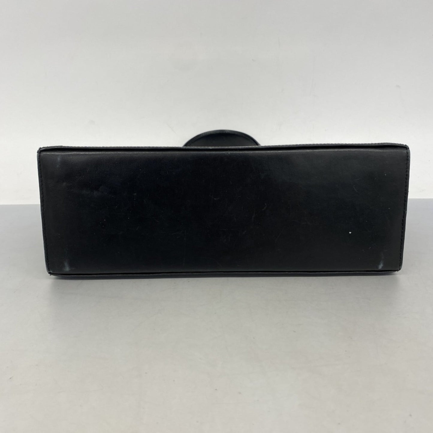 Salvatore Ferragamo Gancini Leather Handbag In Black