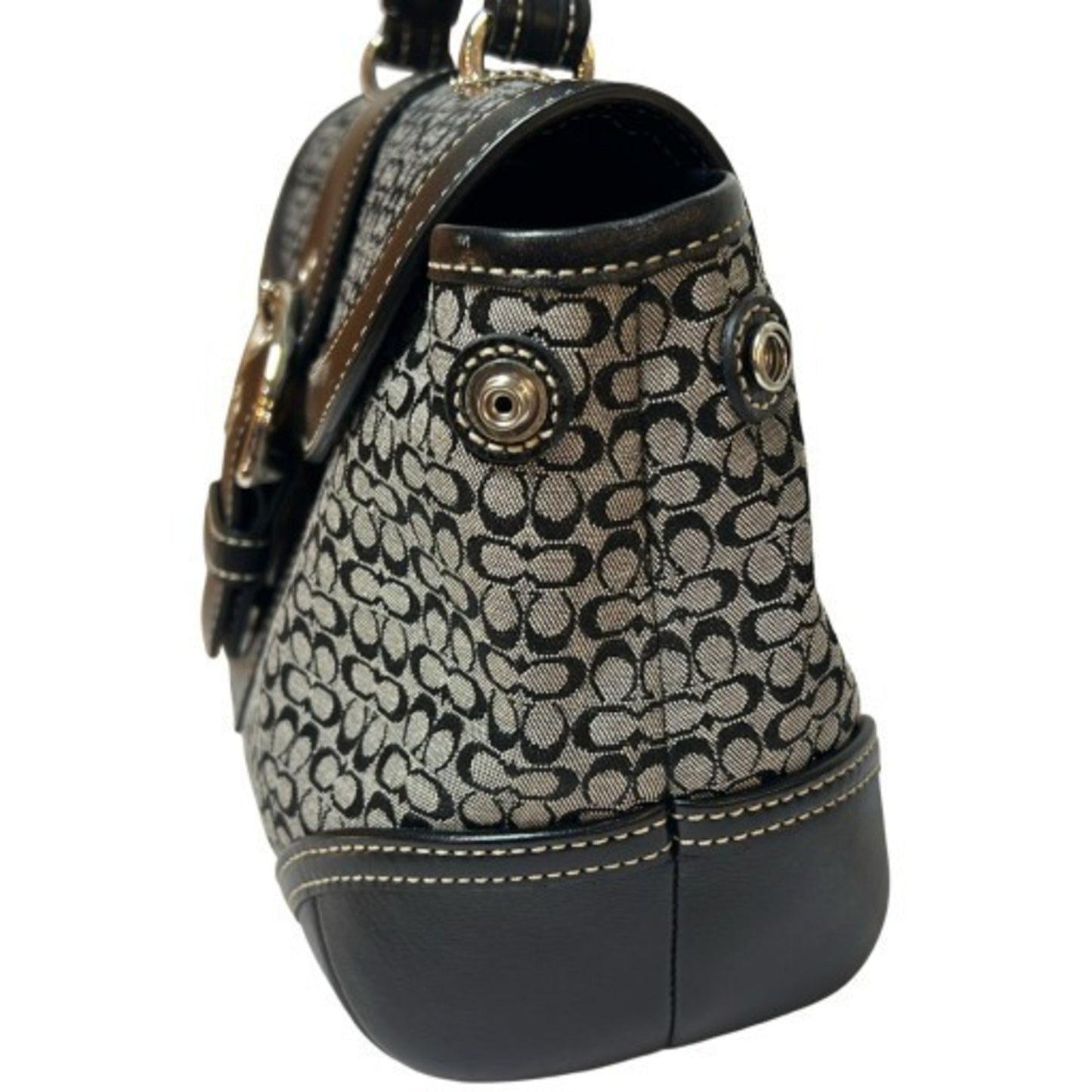 Coach Soho Mini Signature Handbag 7078 Black Leather Canvas Soho Mikunigaoka Store It9Dlg7Ozjg8