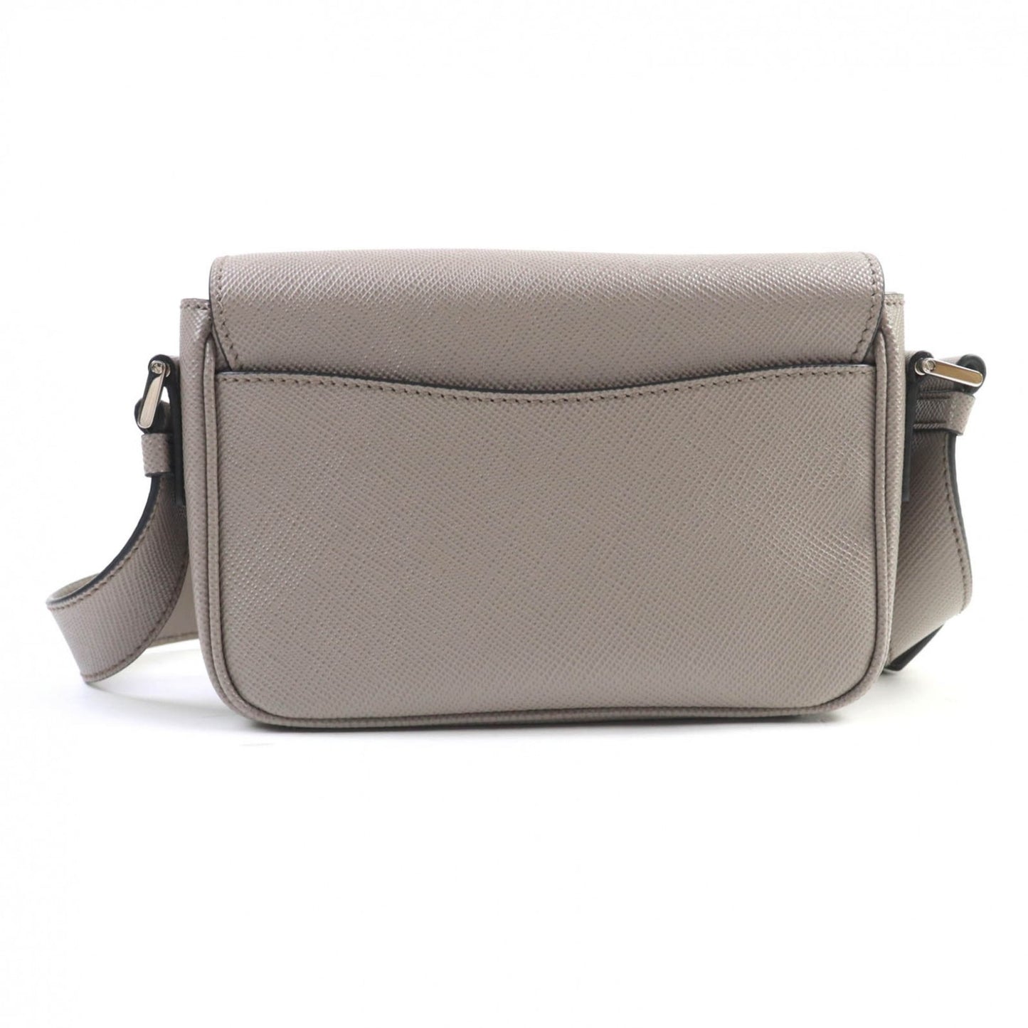 Prada 2Vd065 Saffiano Leather Argilla Shoulder Bag With Triangle Logo Plate