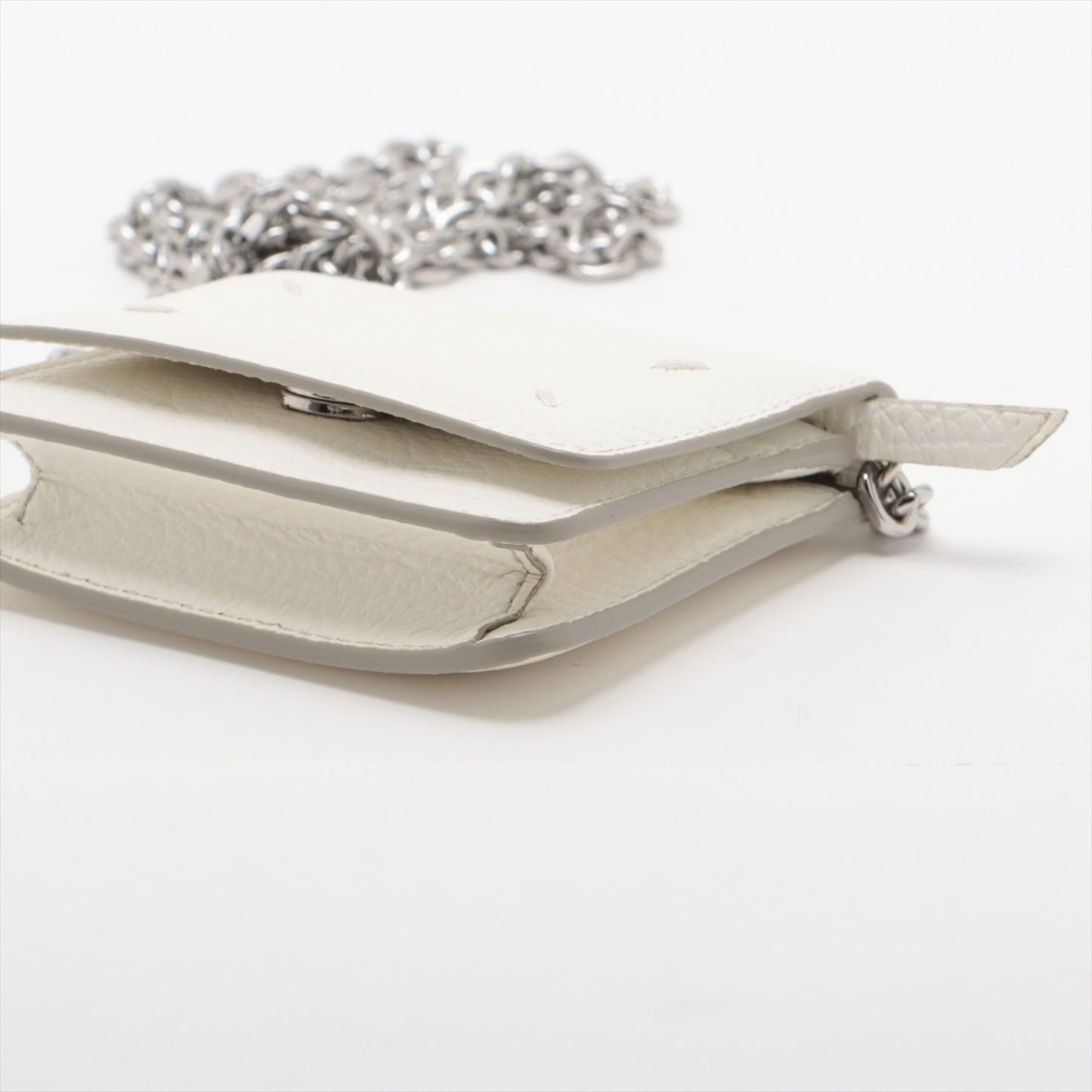 Maison Margiela 4-Stitch Chain Wallet Leather Bifold Crossbody Shoulder Bag