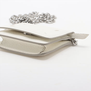 Maison Margiela 4-Stitch Chain Wallet Leather Bifold Crossbody Shoulder Bag