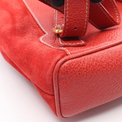 Gucci Bamboo Backpack Bag In Suede And Leather