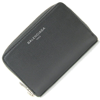 Balenciaga Coin Case 452503 Grey Green Leather Compact Wallet Mini