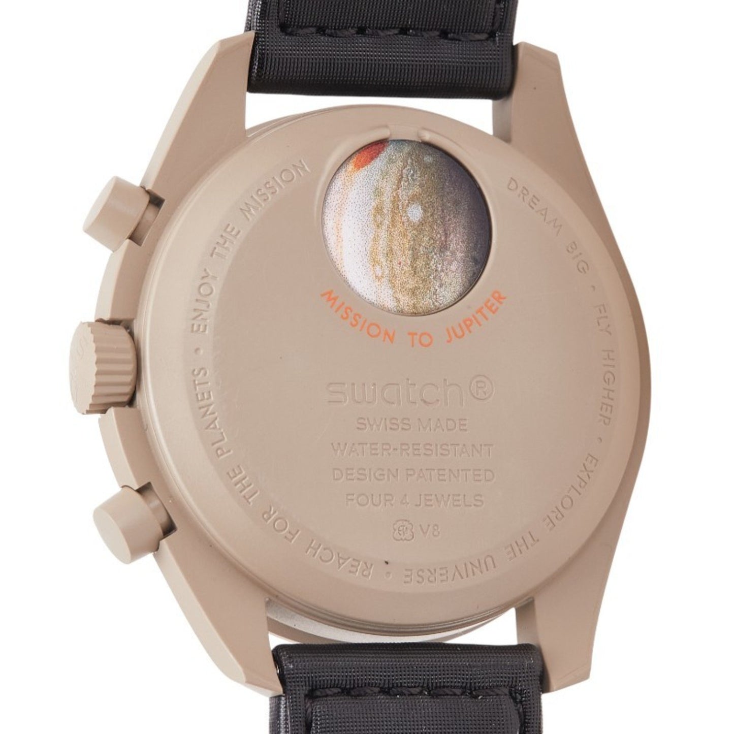 Omega X Swatch Speedmaster Moon Mission To Jupiter Watch So33C100 Quartz Movement Gray Dial Ceramic