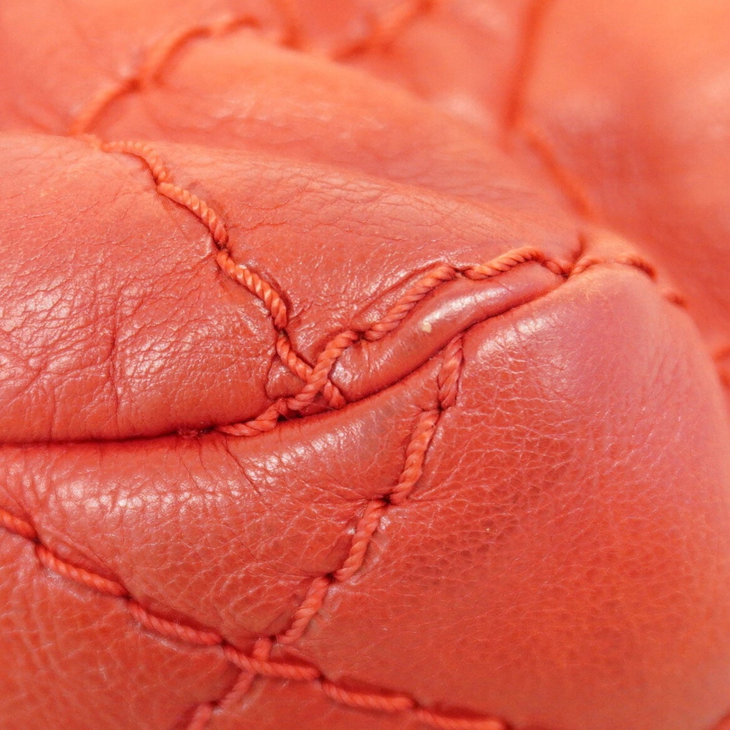 Chanel Shoulder Bag Wild Stitch W Chain Leather Red