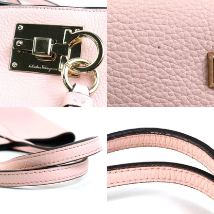 Salvatore Ferragamo Shoulder Bag Gancini Leather Pink