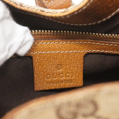 Gucci Gg Canvas New Jackie Handbag 124407 Beige Brown Champagne