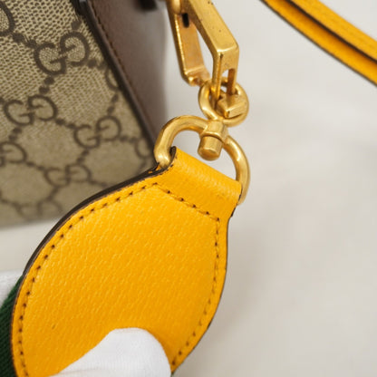 Gucci Gg Supreme Sherry Line Neo Shoulder Bag 476466 Brown