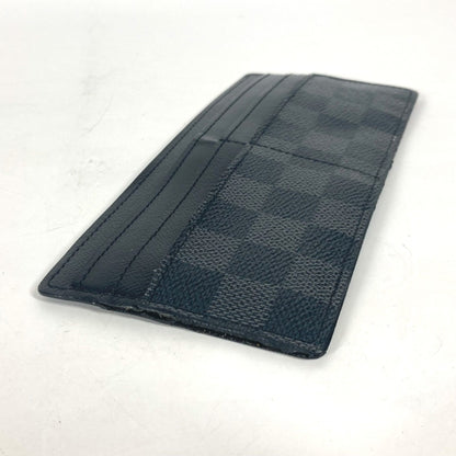 Louis Vuitton N63084 Damier Graphite Card Case Only Business Card Holder Card Case Black