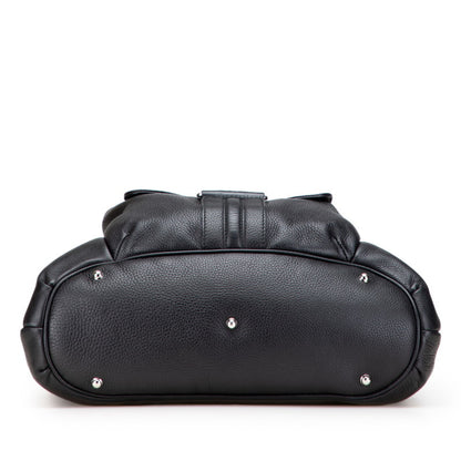 Gucci Interlocking G Handbag 232935 Black Leather