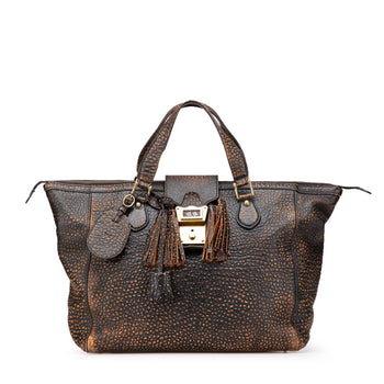 Gucci Handbag Boston Bag 303891 Black Orange Leather