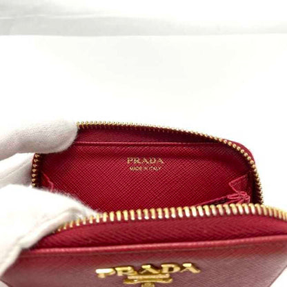 Prada Card Case Ec-23348 Red 1Ml040 Saffiano Leather 42A Prada Compact