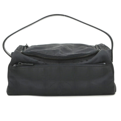 Chanel Handbag Vanity Bag New Travel Line Nylon Jacquard Black
