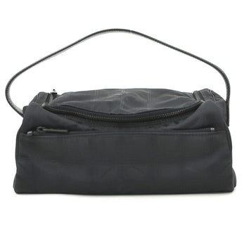 Chanel Handbag Vanity Bag New Travel Line Nylon Jacquard Black